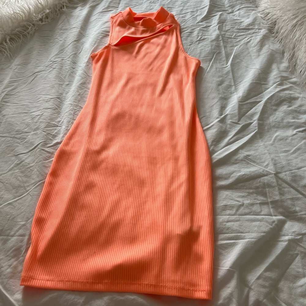 Sleeveless Orange Dress